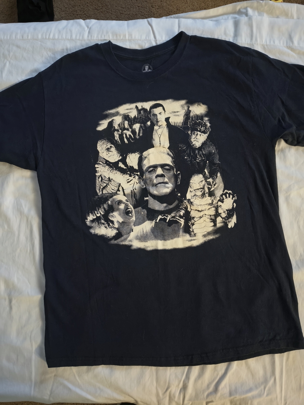 Rock Rebel Universal Monsters Tee — Black with White Print - Picture 4 of 5